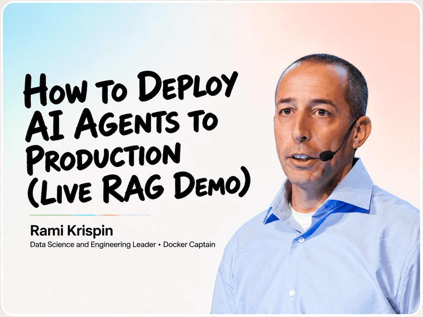 How to Deploy AI Agents to Production (Live RAG Demo) cover